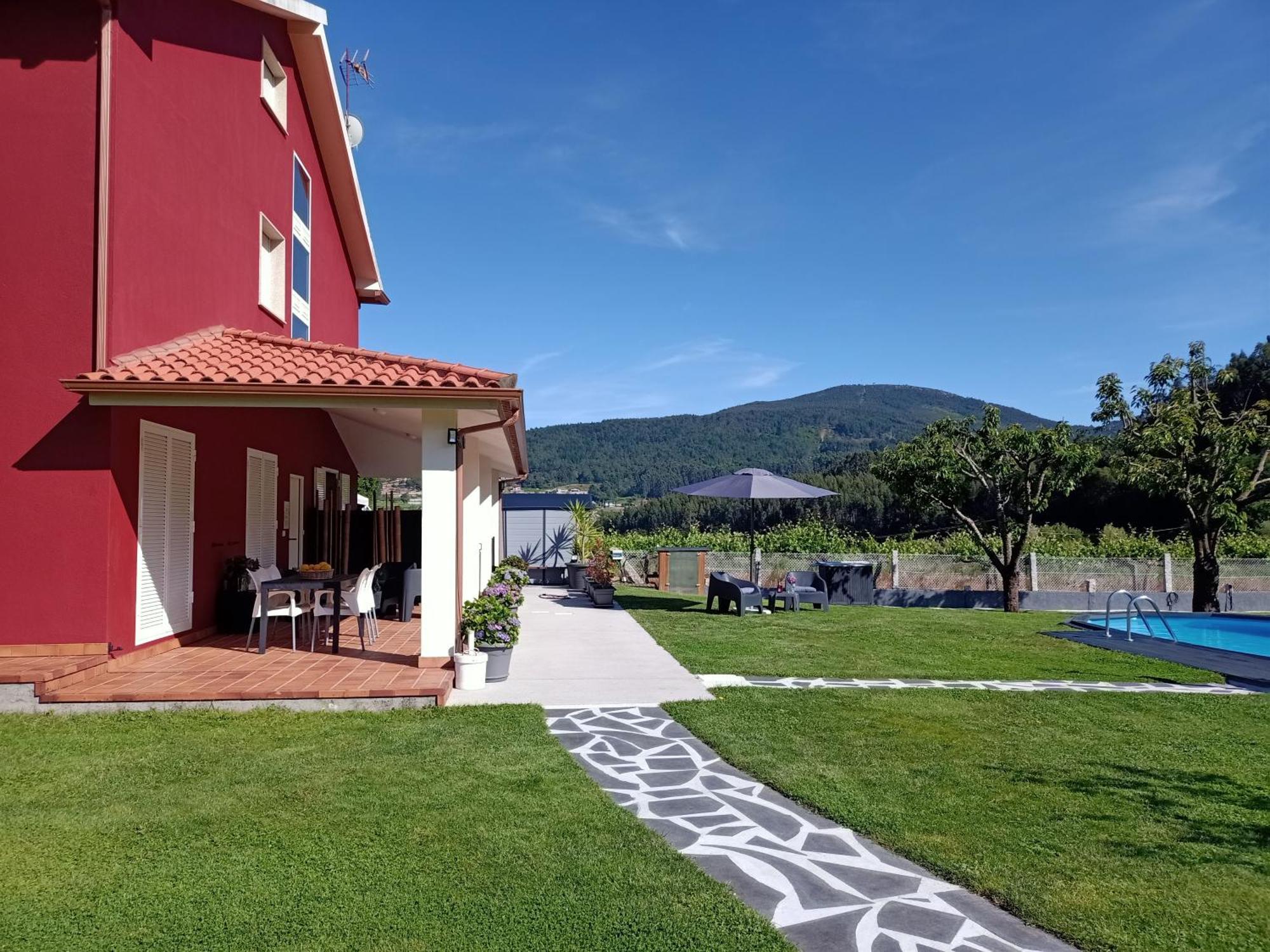 Apartamento En Bloque Vivienda Con Piscina Y Barbacoa A 15 Min De La Playa Meis ภายนอก รูปภาพ
